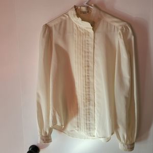 Tuxedo style blouse. Japanese design. Medium